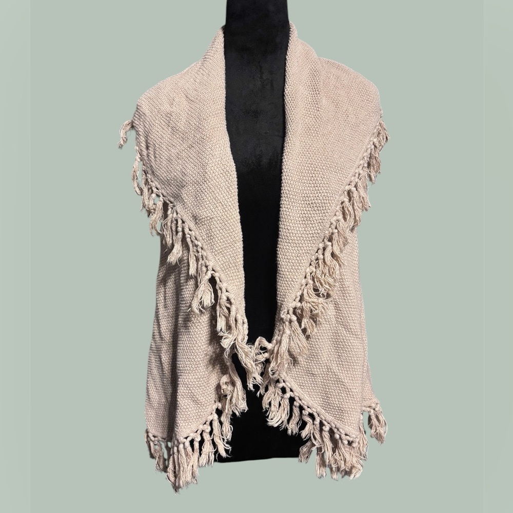 Lauren Ralph Lauren Linen and Silk Tassel Vest